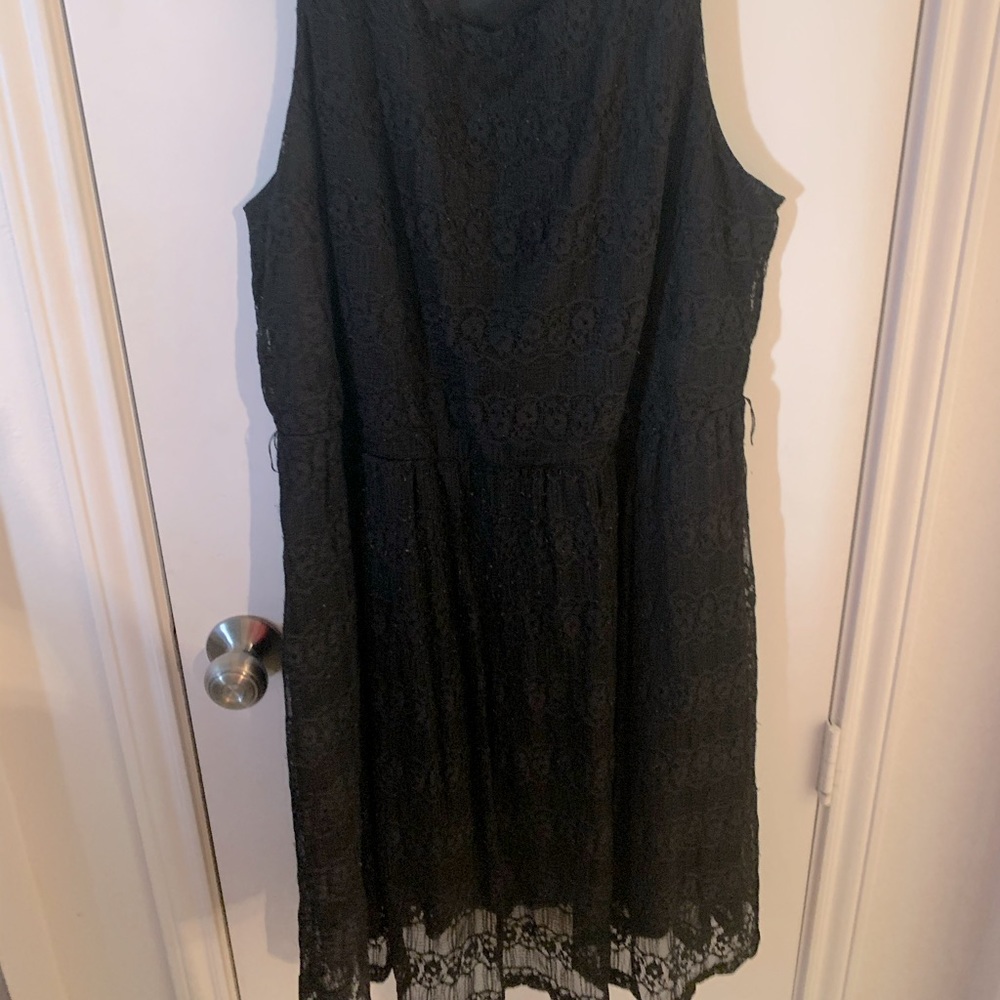 Lace layer tank dress